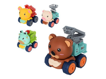Конструктор на шурупах з викруткою RL589-25D, 11 см, машинка-животное 4 шт., BabyToys