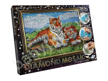 Набор для творчества DIAMOND MOSAIC Тигры большой, Danko Toys