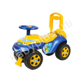 Толокар Автошка. TM Doloni Toys 013117-04. ЖОВТО-СИНІЙ. Розповідається ПДР і співає на укр.м.