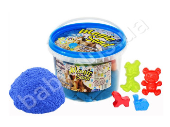 Кинетический песок Magic sand - светится в темноте, голубой цвет, Strateg