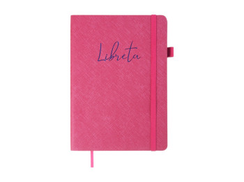 Блокнот деловой BUROMAX LIBRETA, A5, 96 л., точка, обложка искусственная кожа, малиновый