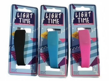 Детский электронный браслет-часы Light Time, силиконовые, 3 цвета