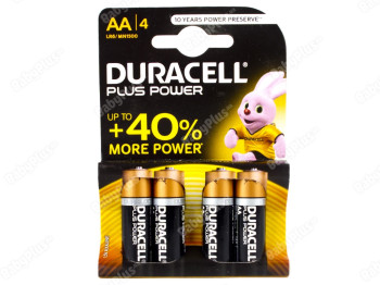 Батарейка алкалиновая Duracell, 1.5V, AA, LR6 (цена за упаковку 4шт, 1 лист)