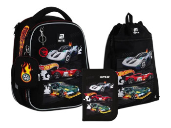 Набір рюкзак + пенал + сумка для взуття Hot Wheels, Kite SET_HW25-555S
