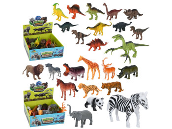 Фігурки ігрові динозаври та дикі тварини, 2 види, 8 см, BabyToys 564A-C (ціна за 1шт)