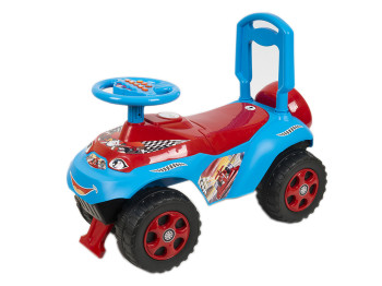 Автомобіль каталка Автошка. TM Doloni Toys 0142-12. Червоно-блакитна. Без музики.