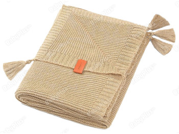 Одеяло бамбуковое с бахромой кофейное 75х100 см. BabyOno 546/02