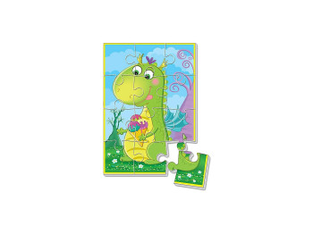 М'які пазли Діномір, Зелений динозавр, Vladi Toys