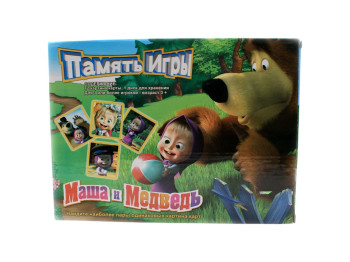 Игра для памяти Маша и Медведь, 72 карты
