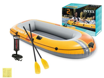 Лодка надувная двухместная 236x114x41 см, весла и насос в комплекте, 66312, Intex