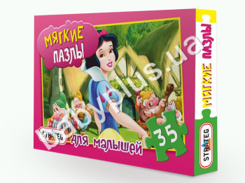 Пазлы мягкие, 35 эл, Белоснежка, в коробке, Strateg