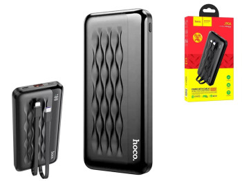 Повербанк с кабелем J90A PD22.5W+PD20W 10-Ah, Hoco 67448 Black