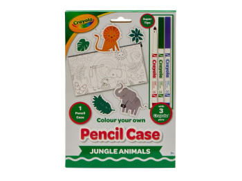 Творчий набір “Пенал-розмальовка Джунглі”, з фломастерами, Вік 3+, Crayola
