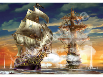 Пазли картонні 500 елементів серія 12 Battle Ships, Danko Toys
