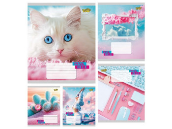 Зошит у клітинку Тетрада BluePink ТА61513, 48 аркушів, мікс видів, ціна за 1 шт