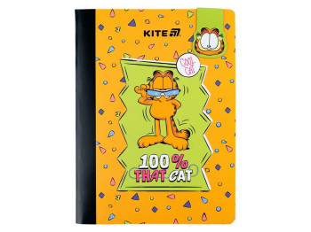 Блокнот з магнітною закладкою у клітинку на 60 аркушів А5, Garfield Retro/Classic, Kite