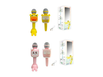 Детский микрофон 682B-683C, 24 см, со светом и Bluetooth, на аккумуляторе, 2 вида