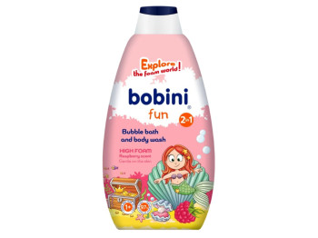 Піна для ванни та гель для душу 2в1 Малина 500 мл, Bobini Fun 33380