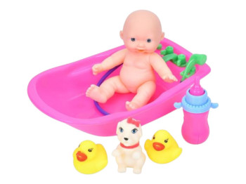 Пупс у ванночці XM2432 11 см, з аксесуарами, Limo Toy