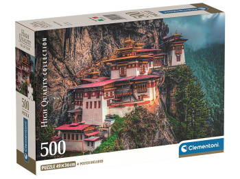 Пазли 500 елементів, Монастир "Гніздо Тигра" у Бутані, Clementoni 35619