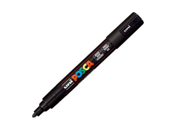 Маркер uni POSCA, 1,8-2,5 мм, черный, UNI PC-5M BLACK(N)