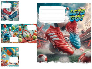 Зошит учнівський 18 аркушів, у клітинку "Let's Go! 18 к", Школярик 018-3678K