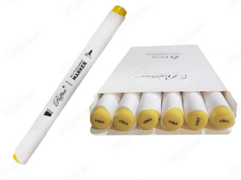 Скетч-маркер двусторонний Raffine Lightning Yellow. Marco 7800-6CB(Y107). Цена за 1 шт.