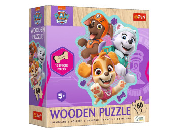 Дерев’яний пазл Trefl Paw Patrol Весела компанія собак, 50 елементів