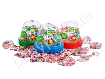 Слайм. TM Mr Boo 80030. Кристальный с фимо Цветы. 80гр.