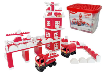 Конструктор Пожарная часть, 248 деталей, в пластиковом боксе, Doloni Toys 013888/01