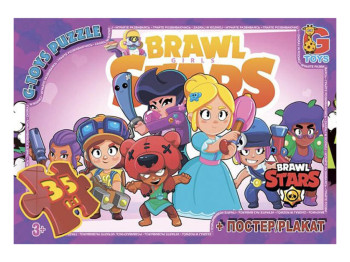 Пазли картонні Brawl Stars, 35 елементів, G-Toys BS362