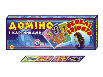 Домино с картинками большое Веселые зверята, Технок