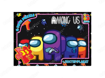Пазли картонні Among Us, 35 елементів, G-Toys