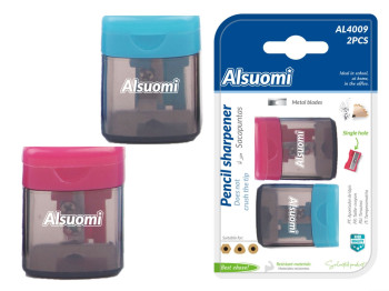 Точилка одинарная с контейнером Pencil Sharpener, набор 2 шт