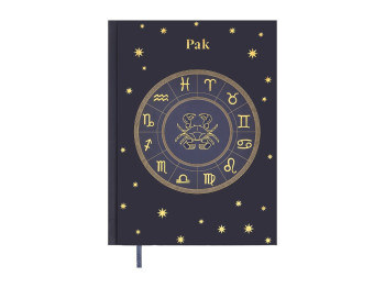 Ежедневник недатированный ZODIAK Рак, A5, 336 страниц, фиолетовый, BUROMAX