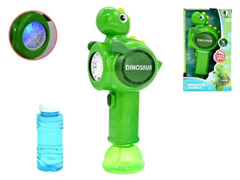Пістолет для мильних бульбашок Dinosaur Bubble 25 см, пускає бульбашки та світиться