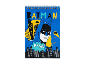 Блокнот на спіралі DC Comics Batman DC25-196, 48 аркушів, формат A6, нелінований, Kite