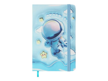 Записная книга А6, 80 листов, клетка, твердая обложка с резинкой