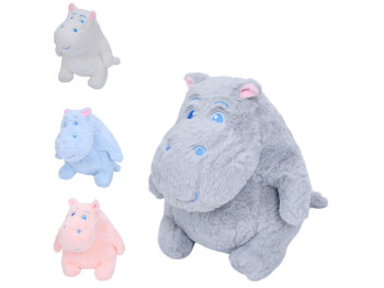 Игрушка мягкая Бегемот, 4 цвета