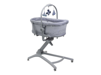 Кроватка-стульчик 5 в 1 Baby Hug Pro, серая, Chicco