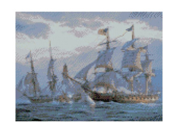 Алмазна картина Морська баталія 30х40 см, Strateg