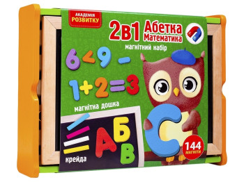 Магнитный набор. Алфавит и математика 2в1. Vladi Toys VT5411-17