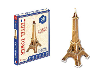 3D пазл конструктор Eiffel Tower мини, 22 см, объемная модель, Cubic Fun