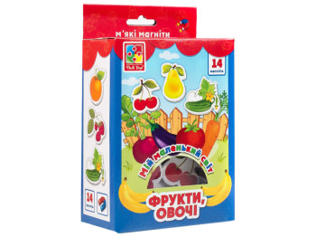 Мягкие магниты Фрукты, овощи. Vladi Toys VT3106-11