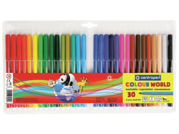 Фломастеры 30 цветов. Centropen 7550/30 ТП