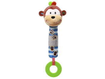 Игрушка с пищалкой Обезьянка Георгий 11х22 см. BabyOno 619