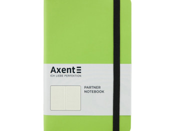 Книга записная в точку Partner Soft салатовая 125х195 мм. 96 листов. Axent 8312-09-A