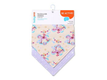 Нагрудник-платок Конячки 42x21 см, 2 шт, 879/15, BabyOno