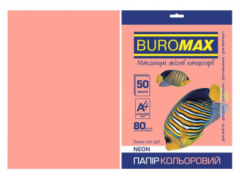 Бумага цветная А4, розовая, 50 листов, плотность 80 г/м²