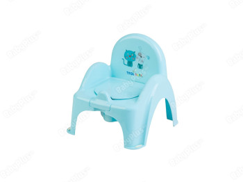 Горшок - стульчик Кот и Пес голубой. Tega Baby PK-007-101
